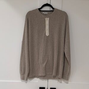 Madewell Taupe Long-Sleeve Henley Tee